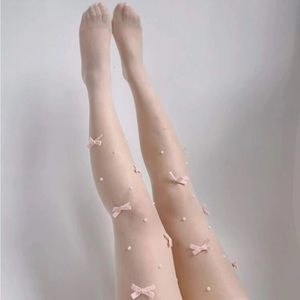 Bow Pearl Fashion Tights ❤️